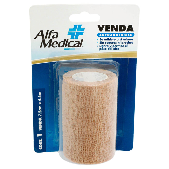 Venda Elástica Autoadherible 7.5Cmx4.5M Alpha Piel - WeCare Pharma