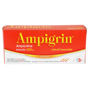 Ampigrin Infantil Frasco 250Mg Con 3 Ampulas (Ampicilina) - WeCare Pharma