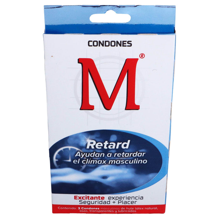 Condón M-Force Retard Con 3 - WeCare Pharma
