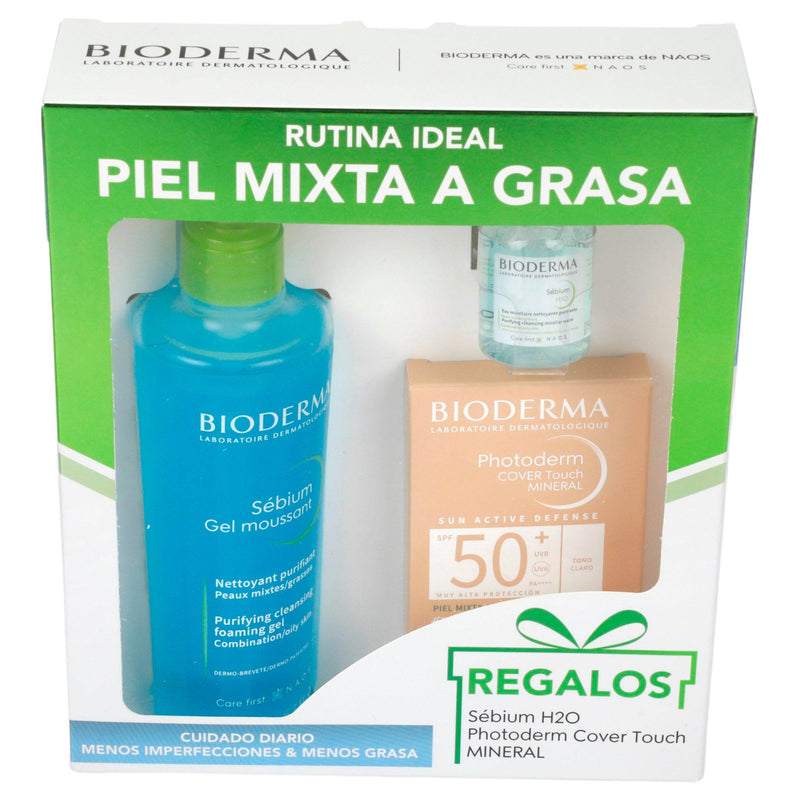 Bioderma Kit Gel Moussant 200Ml+Mini Sebium 20Ml+Mini Cover Touch Mineral Fps50 - WeCare Pharma