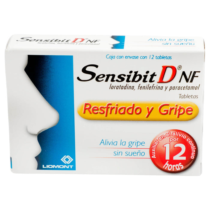 Sensibit D Nf 2.5Mg/5Mg500Mg Con 12 Tabletas (Loratadina/Fenilefrina/Paracetamol) - WeCare Pharma