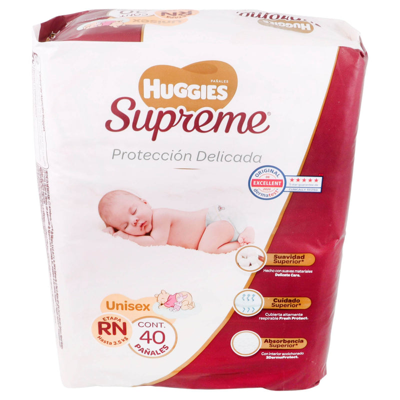 Pañal Huggies Supreme Unisex Rn Etapa 1 Con 40 - WeCare Pharma