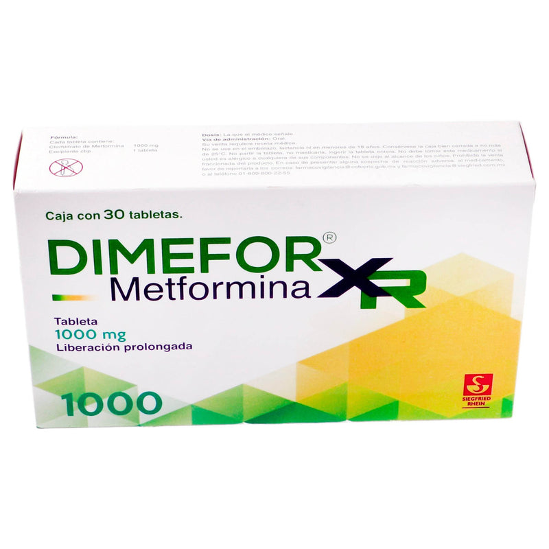 Dimefor Xr 1000Mg Con 30 Tabletas (Metformina) - WeCare Pharma