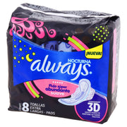 Toallas Always Noches Tranquilas Suave Con 8 - WeCare Pharma