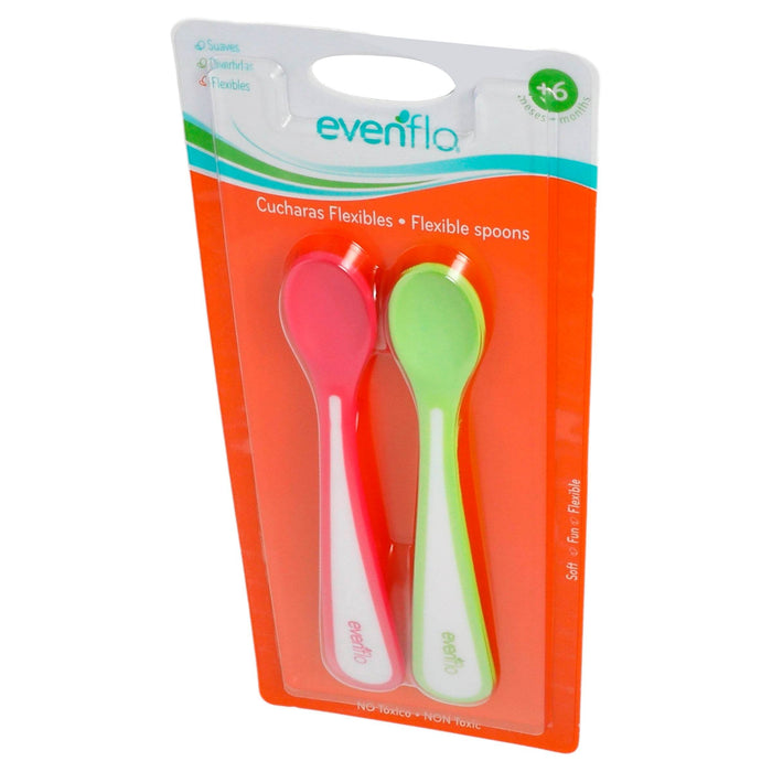Cucharas Flexibles Con 2 Piezas Evenflo - WeCare Pharma