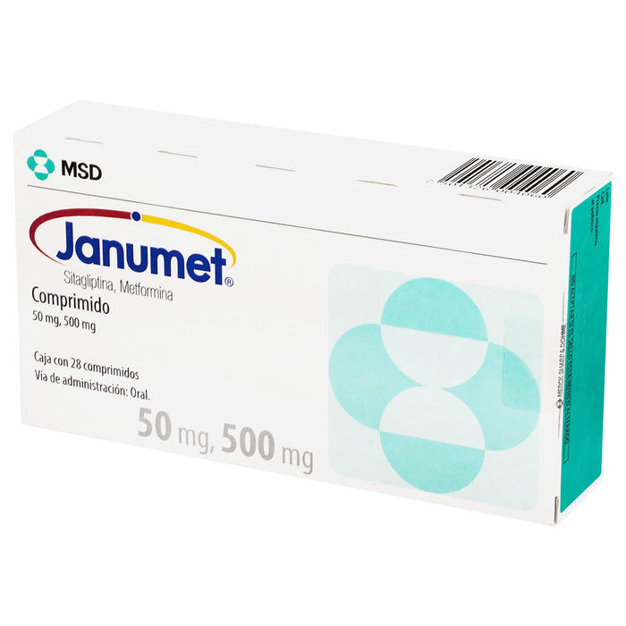 Janumet 50Mg/500Mg Con 28 Tabletas (Sitagliptina/Metformina) - WeCare Pharma