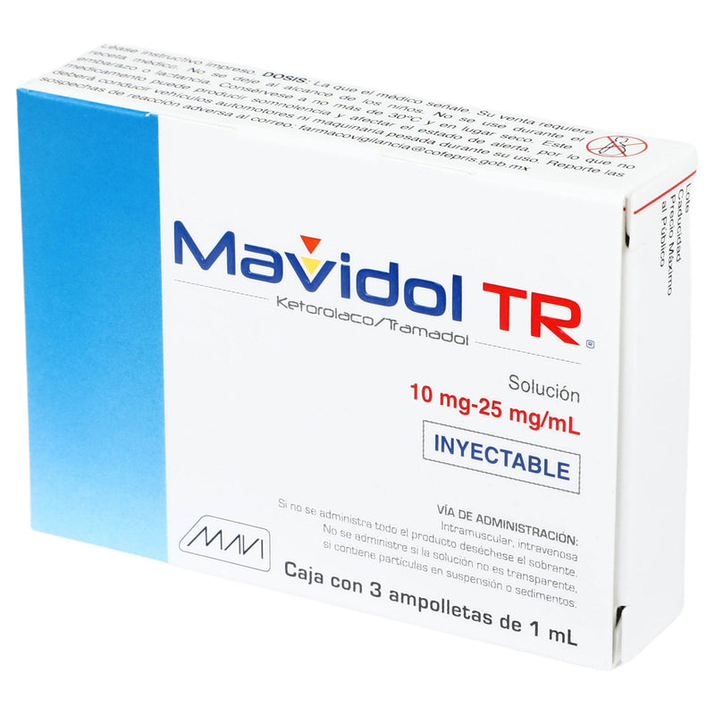 Mavidol Tr 10Mg/25Mg 1Ml Con 3 Ampulas (Ketorolaco/Tramadol) - WeCare Pharma