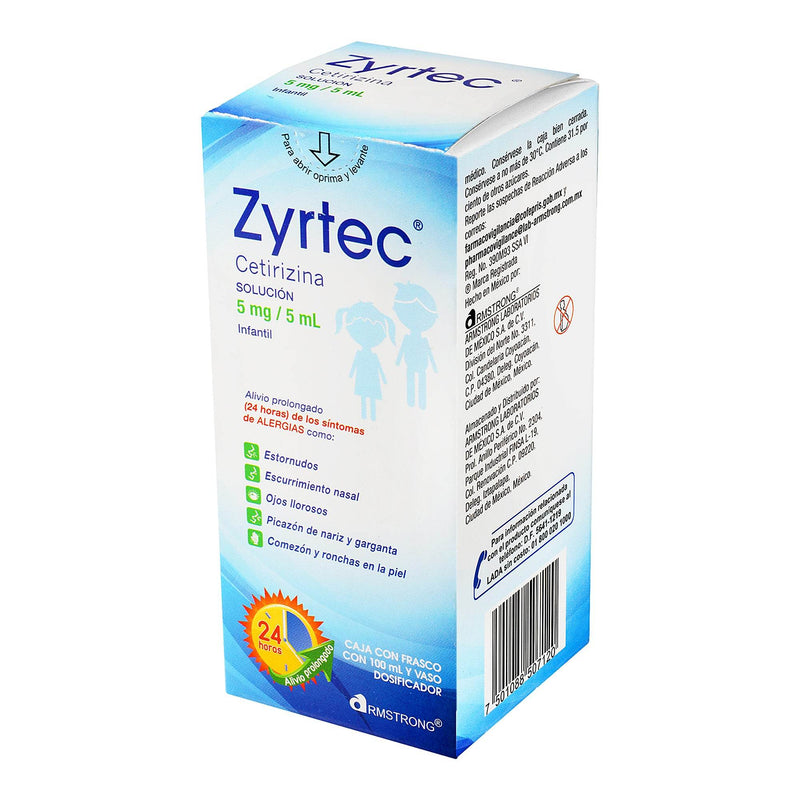 Zyrtec Solución 5Mg/5Ml 100Ml (Cetirizina) - WeCare Pharma