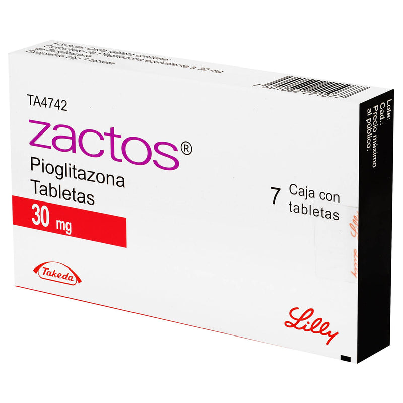 Zactos 30Mg Con 7 Tabletas (Pioglitazona) - WeCare Pharma