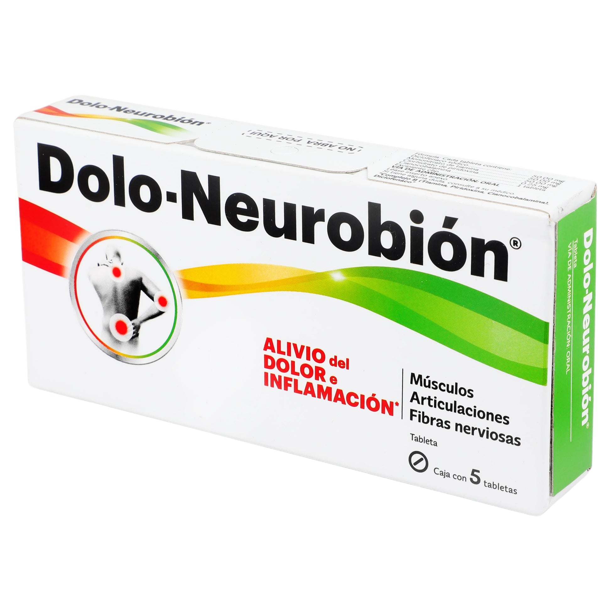 Dolo-Neurobion 500Mg/50Mg/50Mg/1Mg Con 5 Tabletas (Diclofenaco/Complejo B) 3 - 7501298223728