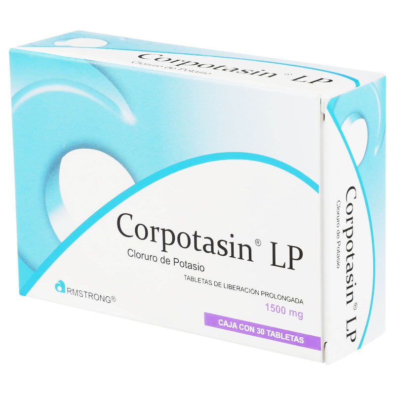 Corpotasin Lp 15000Mg Con 30 Tabletas (Cloruro De Potasio) - WeCare Pharma