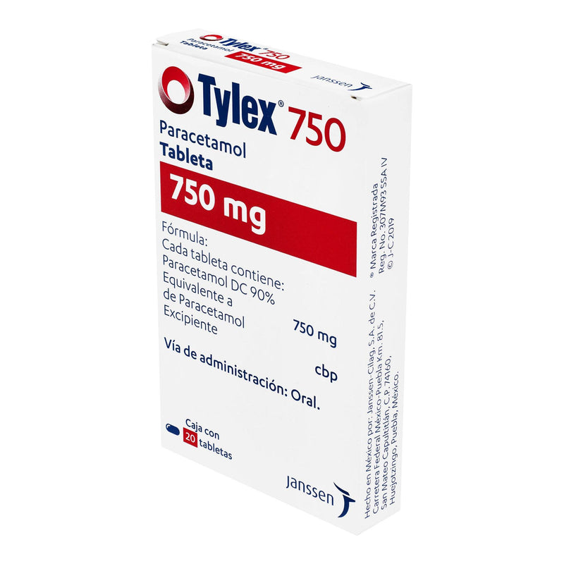 Tylex 750Mg Con 20 Tabletas (Paracetamol) - WeCare Pharma