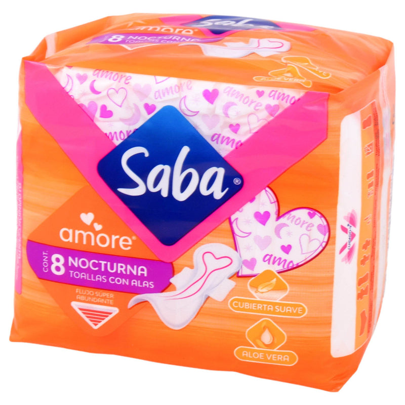Toallas Saba Amore Nocturna Con 8 - WeCare Pharma