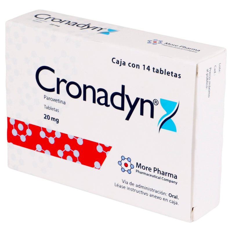 Cronadyn (Paroxetina) Tabletas 20Mg Con 14 - WeCare Pharma