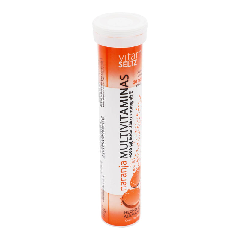 Multivitaminas/Vitamina C Efervecente V 90G Con 20 Naranja Seltz Tabletas - WeCare Pharma