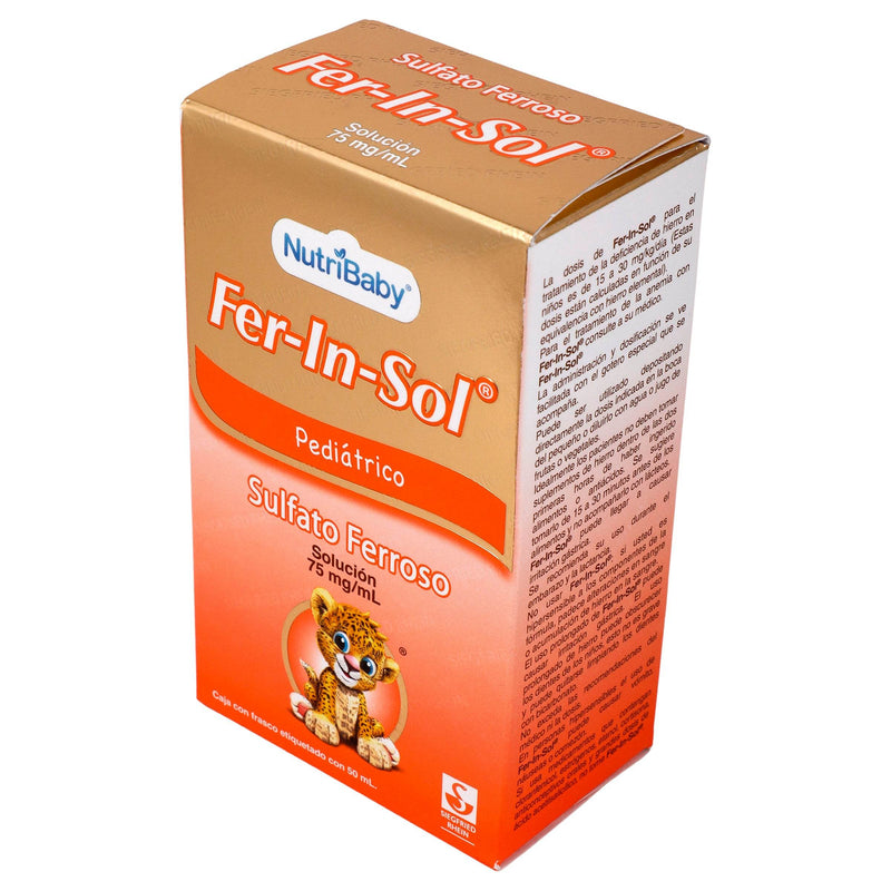 Fer-In-Sol Solución 75Mg/Ml Con 50Ml (Sulfato Ferroso) - WeCare Pharma