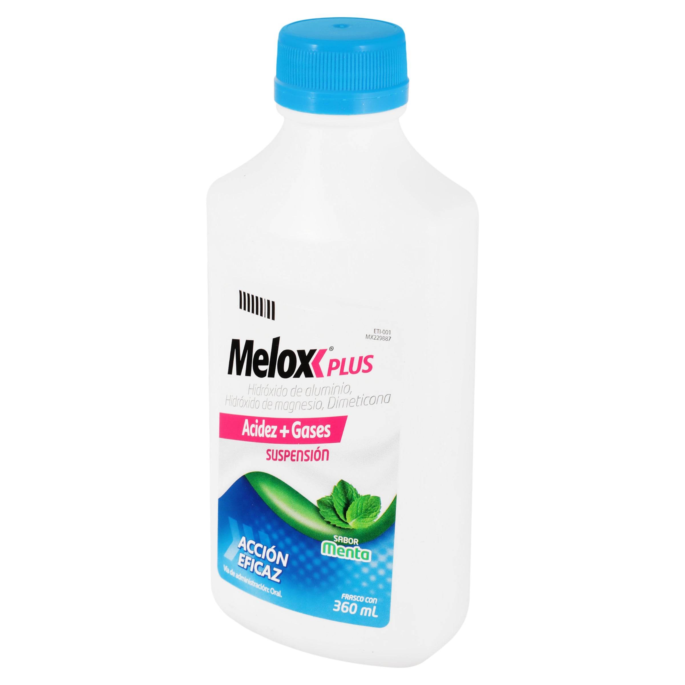 Melox Plus Suspensión 360Ml Menta (Aluminio/Magnesio/Dimeticona ...