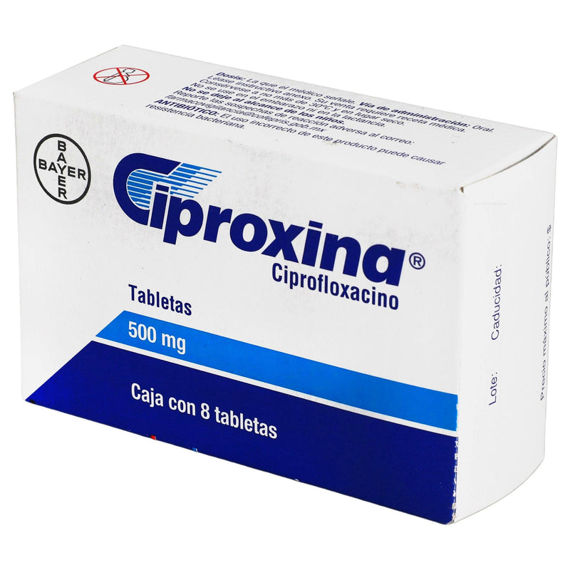 Ciproxina 500Mg Con 8 Tabletas (Ciprofloxacino) - WeCare Pharma