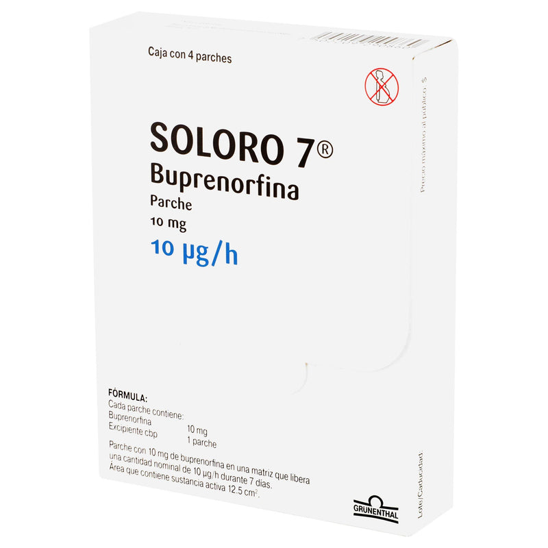 Soloro Soloro 7 (Buprenorfina) Parche 10Mg Con 4 — WeCare Pharma