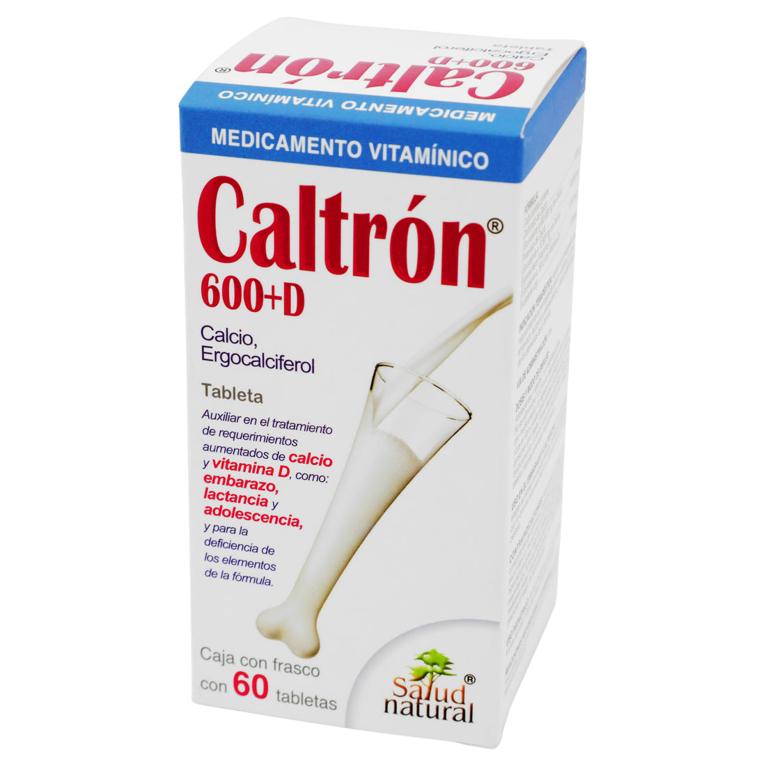 Caltron 600+D Con 60 Tabletas (Calcio/Ergocalciferol) 4 - 714908100099