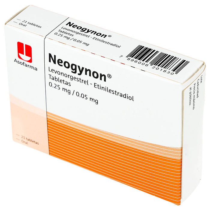 Neogynon (Levonorgestrel/Etinelestradiol) Tabletas 0.25/0.05Mg Con 21 - WeCare Pharma