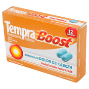 Tempra Boost 500Mg/65Mg Con 12 Tabletas (Paracetamol/Cafeina) - WeCare Pharma
