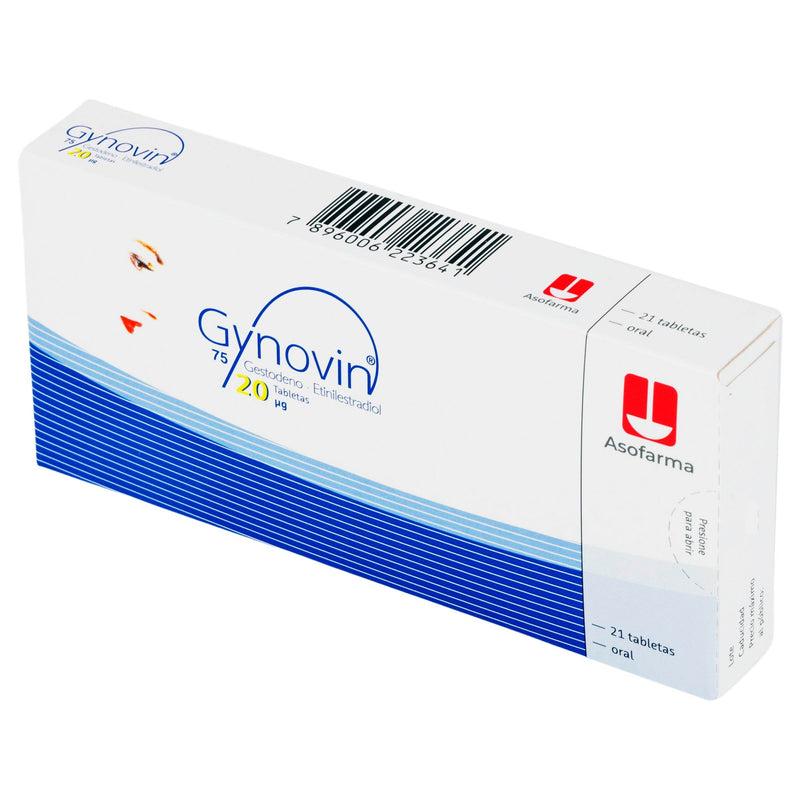 Gynovin (Gestodeno/Etinilestradiol) Tabletas 75Mcg/20Mcg Con 21 - WeCare Pharma