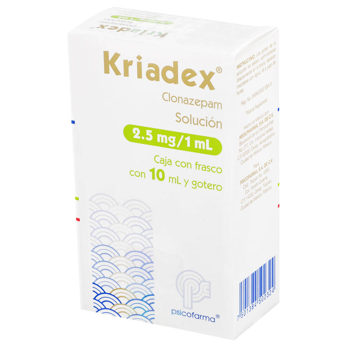 Kriadex (Clonazepam) Solución 2.5Mg/Ml 10Ml - WeCare Pharma