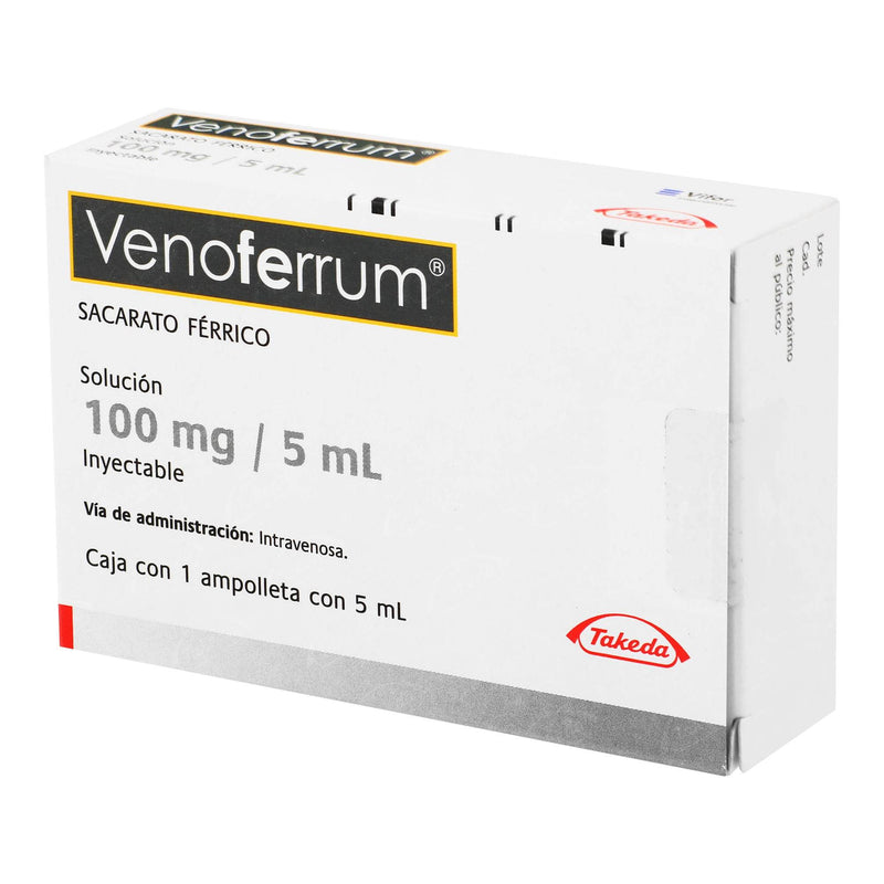 Venoferrum 100Mg/5Ml Con 1 Ampulas (Sacarato Ferrico) - WeCare Pharma
