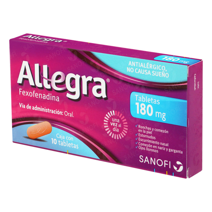 Allegra 180Mg Con 10 Tabletas (Fexofenadina) 3 - 7501165001725