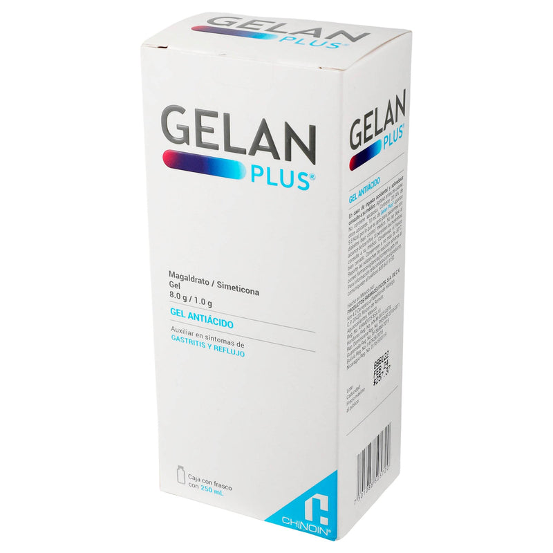 Gelan Plus Gel 8G/1G 250Ml (Magaldrato/Dimeticona) - WeCare Pharma