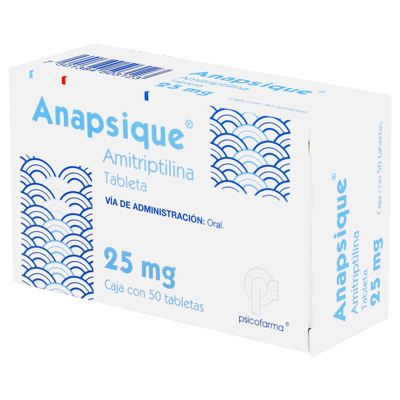 Anapsique (Amitriptilina) Tabletas 25Mg Con 50 - WeCare Pharma