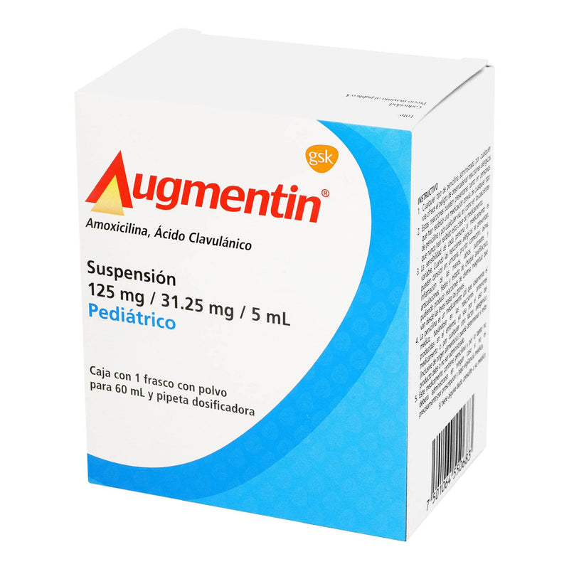 Augmentin Pediatrico Suspensión 125Mg/31.25Mg/5Ml 60Ml (Amoxicilina/Clavulanato) - WeCare Pharma
