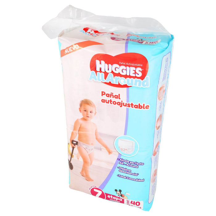 Pañal Huggies All-Around Etapa 7 Con 40 - WeCare Pharma