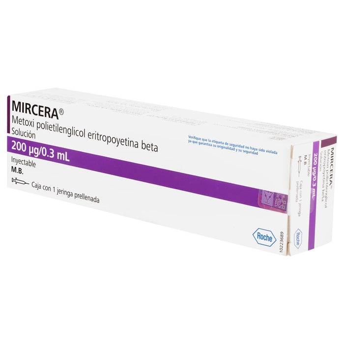 Mircera Jeringa 20Mcg/0.3Ml Con 1 (Metoxipolietilenglicol Epoetina Beta) 3 - 7613326005739