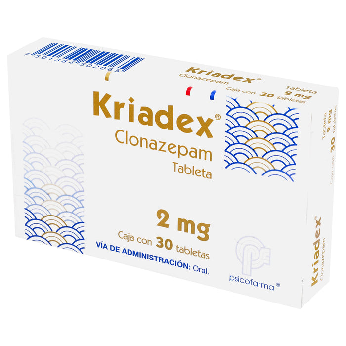 Kriadex (Clonazepam) Tabletas 2Mg Con 30 - WeCare Pharma