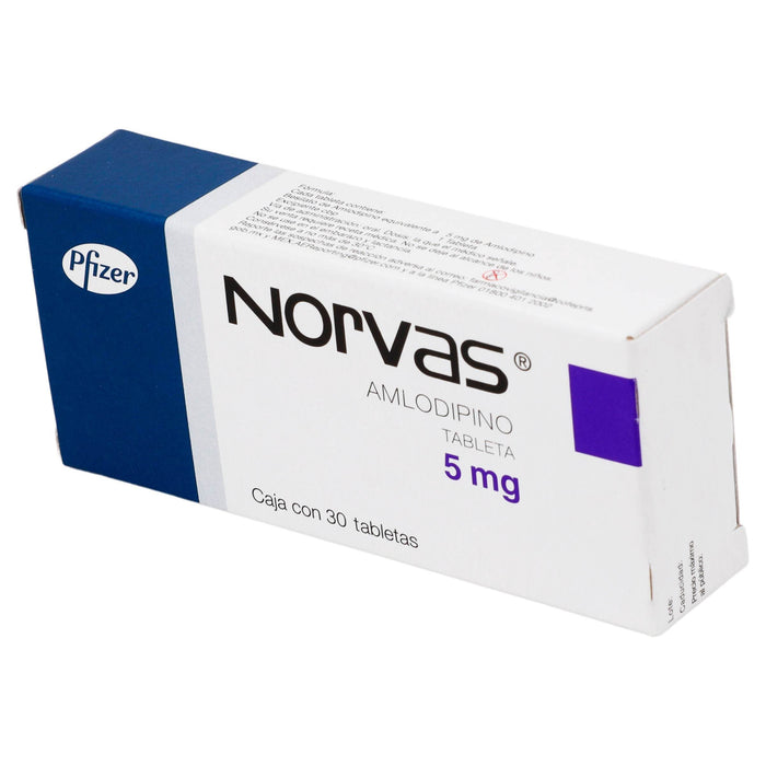 Norvas 5Mg Con 30 Tabletas (Amlodipino) - WeCare Pharma