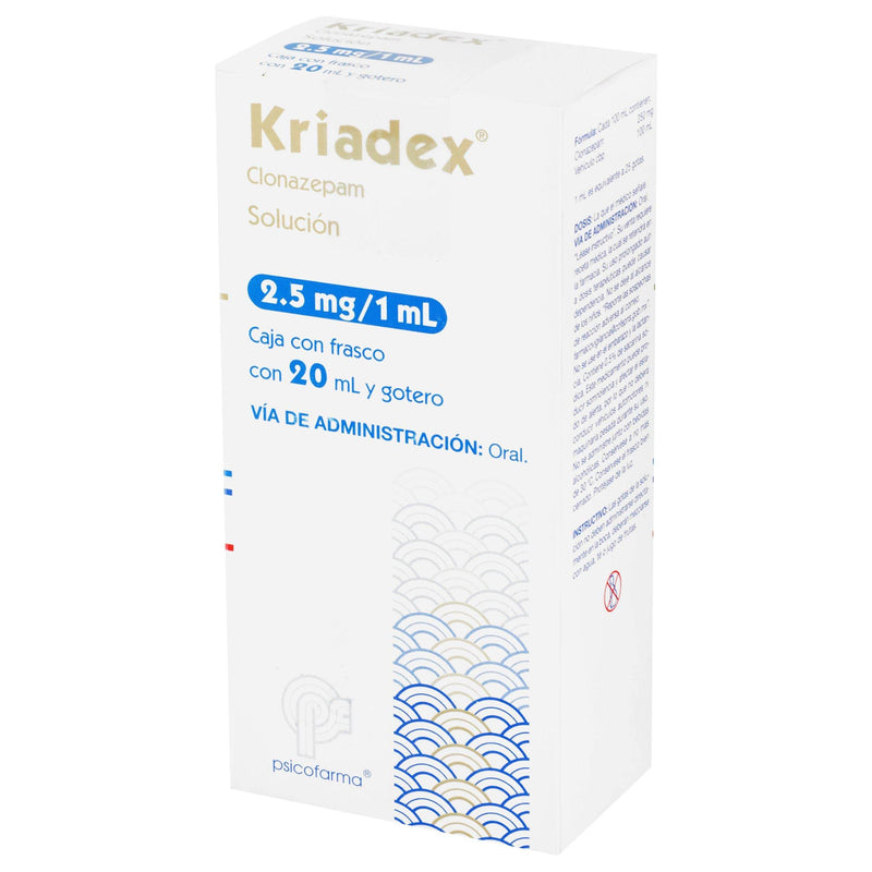 Kriadex (Clonazepam) Solución 2.5Mg/Ml 20Ml - WeCare Pharma