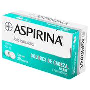 Aspirina 500Mg Con 20 Tabletas (Acido Acetilsalicilico) - WeCare Pharma