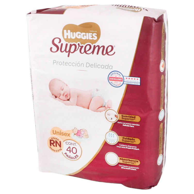 Pañal Huggies Supreme Unisex Rn Etapa 1 Con 40 - WeCare Pharma