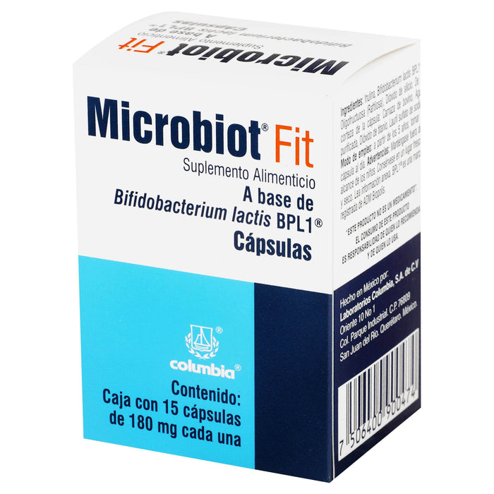 Microbiot Fit 180Mg Con 15 Capsulas (Bifidobaterium Lactis Bpl1 ...
