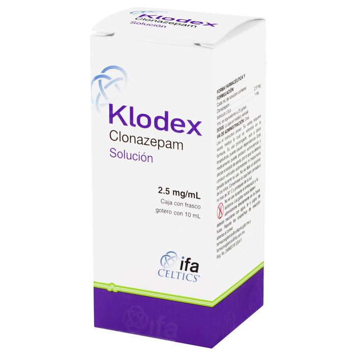 Klodex (Clonazepam) Solución 2.5Mg/10Ml - WeCare Pharma