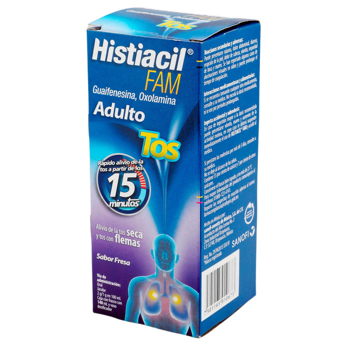 Histiacil Fam Ad Jarabe 2G/1G 140Ml (Guifenesina/Oxolamina) - WeCare Pharma