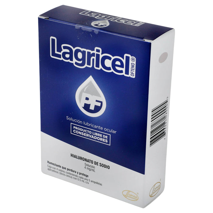 Lagricel Ofteno 4Mg/Ml 0.5Ml Con 20 Ampulas (Hialuronato De Sodio) - WeCare Pharma