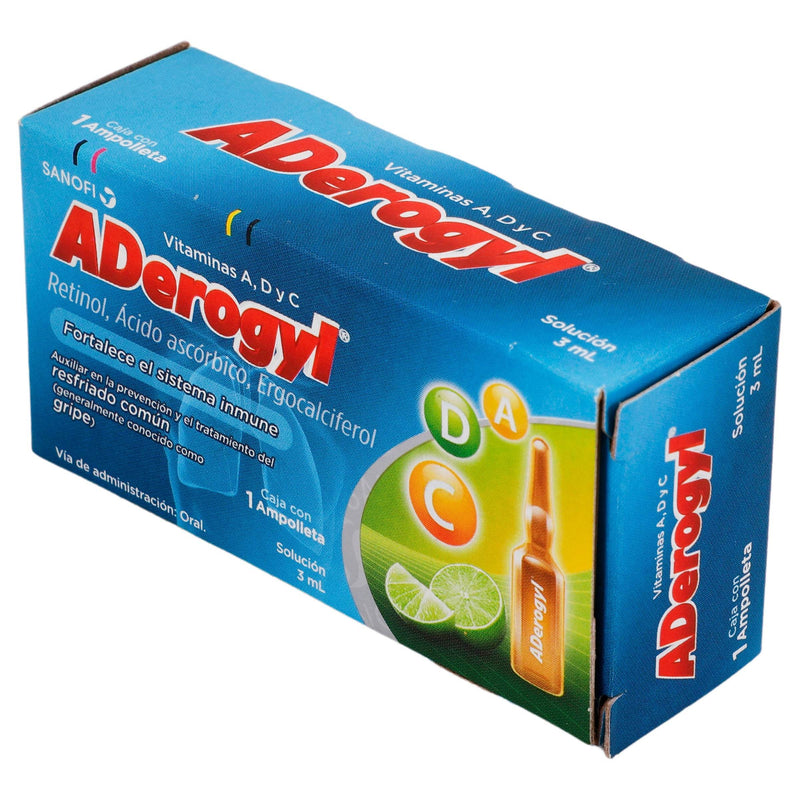 Aderogyl 3Ml Con 1 Ampulas (Retinol/Ac Ascorbico/Ergocalciferol) - WeCare Pharma