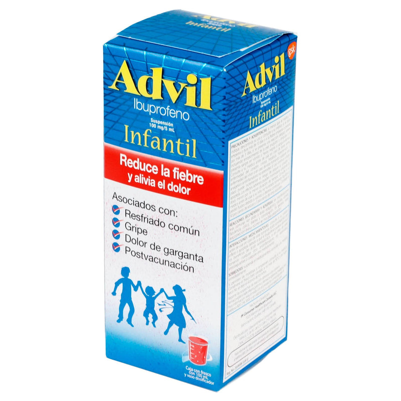 Advil Infantil Suspensión 100Mg/5Ml 100Ml (Ibuprofeno) - WeCare Pharma