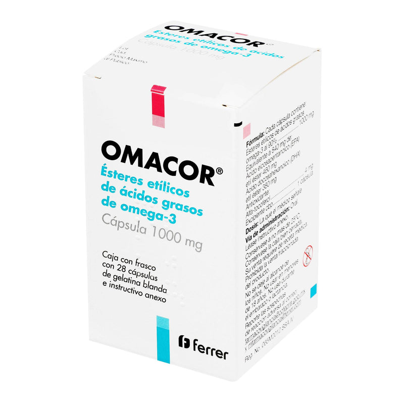 Omacor 1000Mg Con 28 Capsulas (Esteres Etilicos De Acidos Grasos De Omega-3) - WeCare Pharma