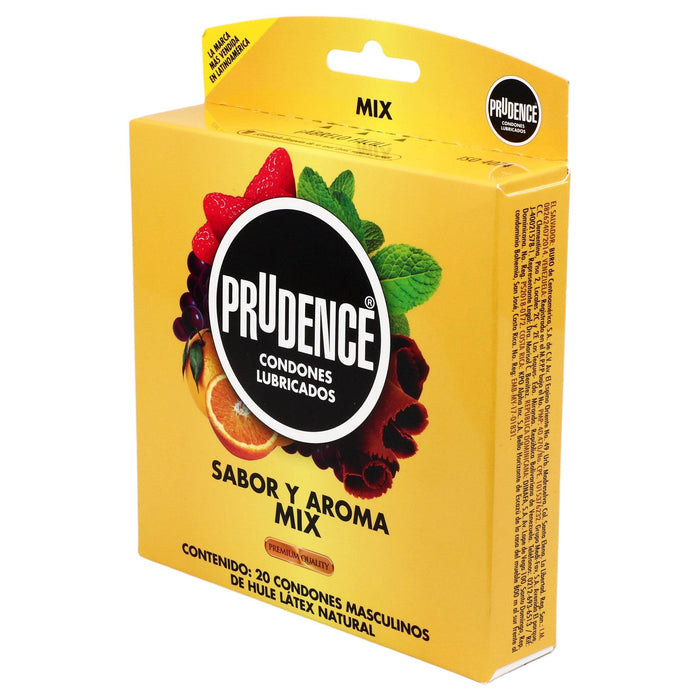 Condón Prudence Sabor Y Aroma Mix Con 20 - WeCare Pharma