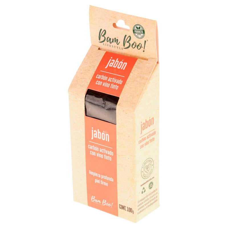 Jabon Bamboo Vino Tinto Y Carbon Activado - WeCare Pharma