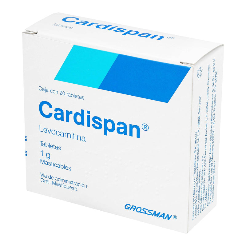 Cardispan 1G Con 20 Tabletas (Levocarnitina) - WeCare Pharma